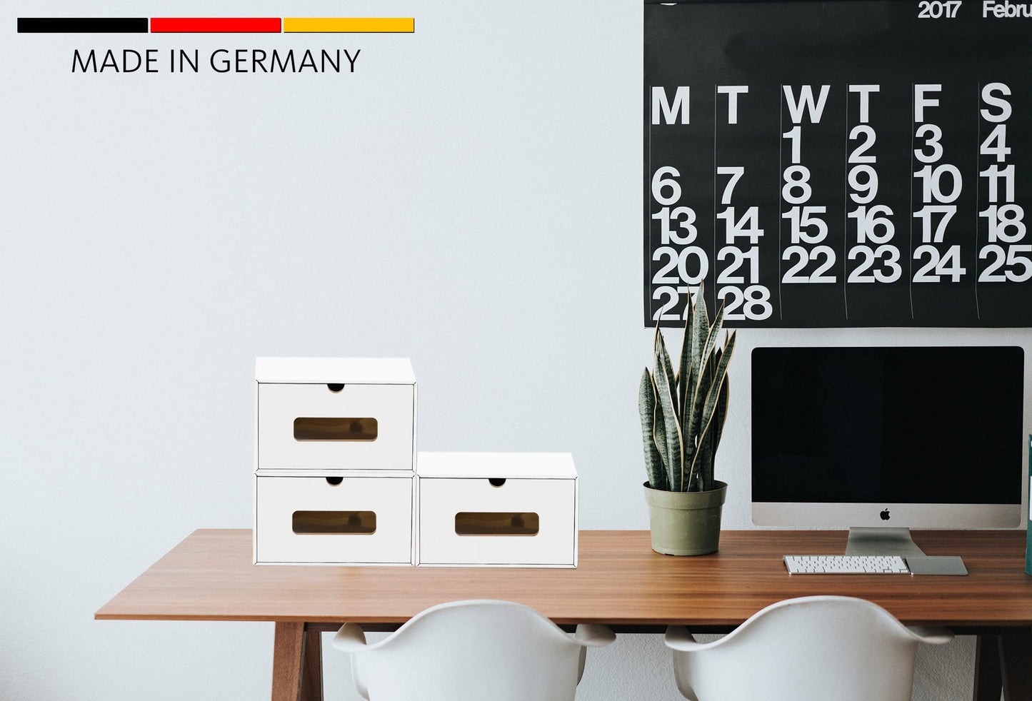 BigDean 30x Shoe Storage WHITE with window Storage Box Stackable Storage Box Shoe Box Shoe Box All-purpose box Drawer cardboard made of kraft paper