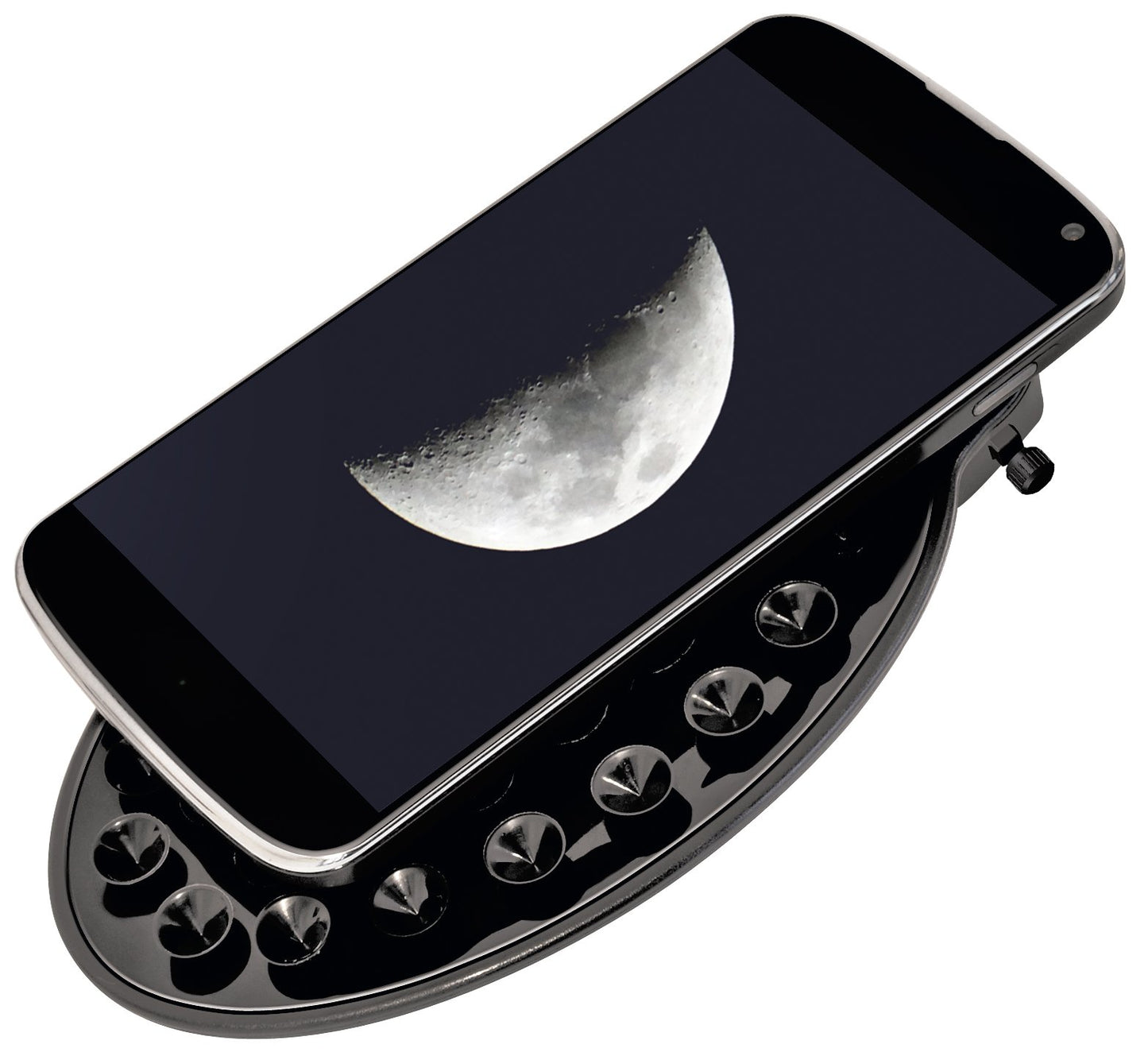 Bresser Spica EQ 130/650 reflector telescope with smartphone camera adapter and high-quality lens solar filter, including mount, tripod, and accessories.