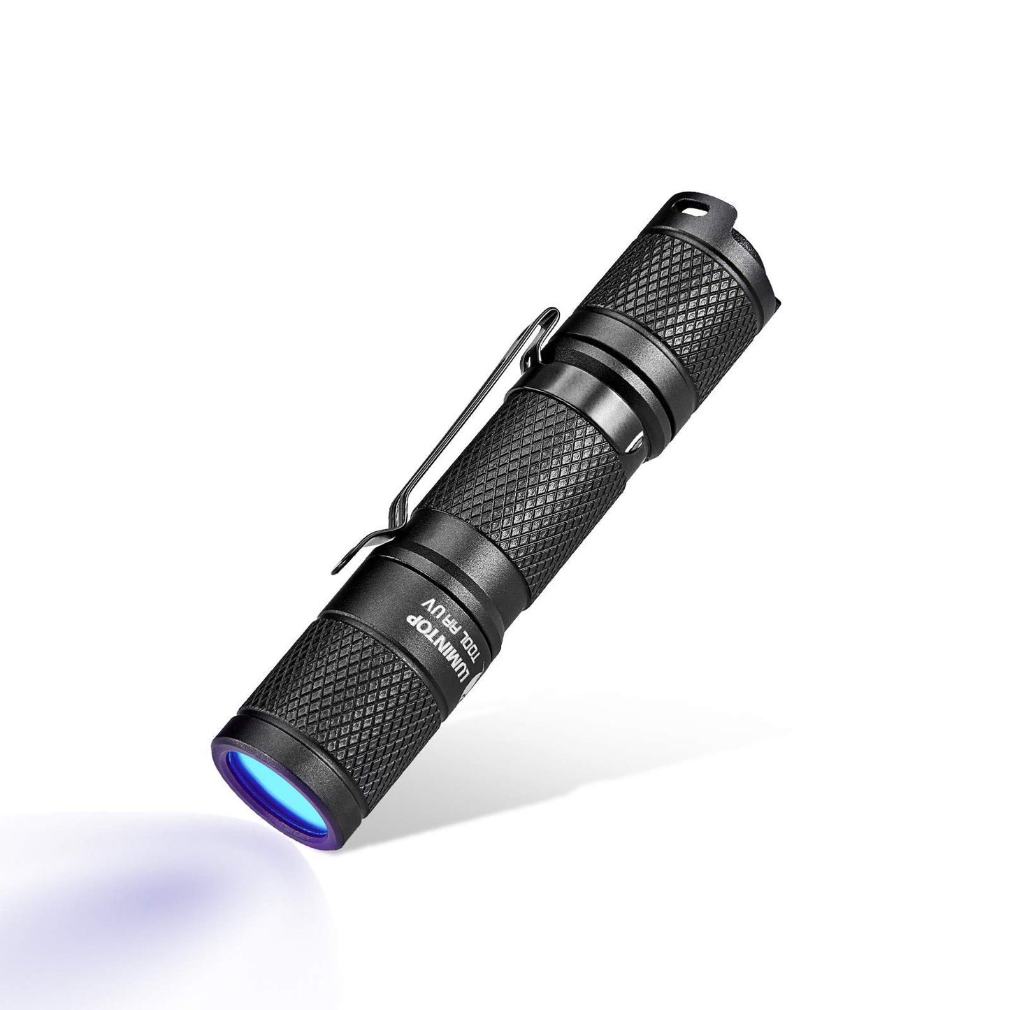 LUMINTOP Tool AA UV flashlight, black light, 365 nm, UV blacklight, IP68, waterproof, 2 modes for pet stains, hunting scorpions, resin curing, leak detection