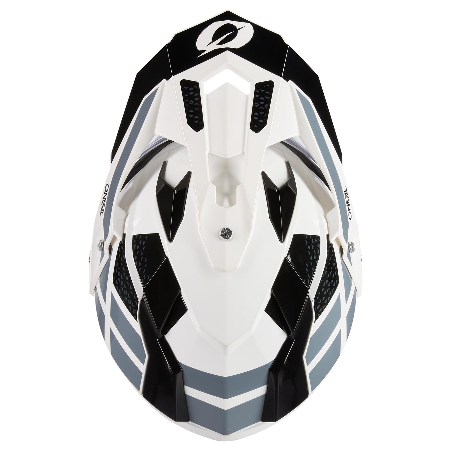 O'NEAL | Motorcycle Helmet | Enduro Bike | Ventilation openings for maximum airflow & cooling, integrated sun visor | Sierra Helmet R V.24 | Adult | Black White Gray | Size XXL