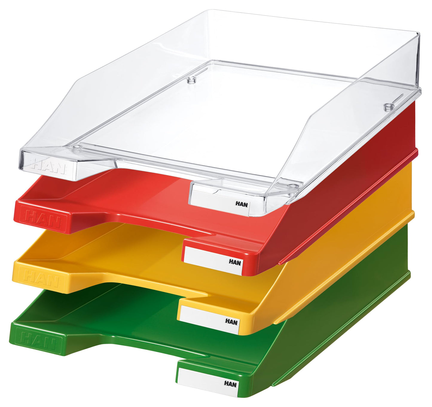 HAN Letter Tray CLASSIC, 10 pack Desk Organizer, Office Supplies, Storage compartments, Office Materials, Letter Tray, Document Tray, up to size A4/C4, 1027-X-17, red