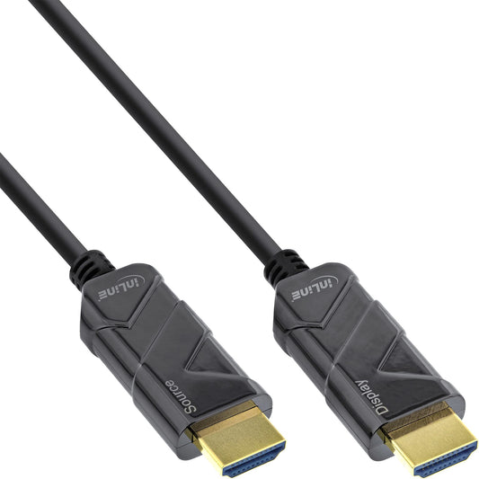 InLine® HDMI AOC Cable, Ultra High Speed HDMI Cable, 8K4K, black, 30m