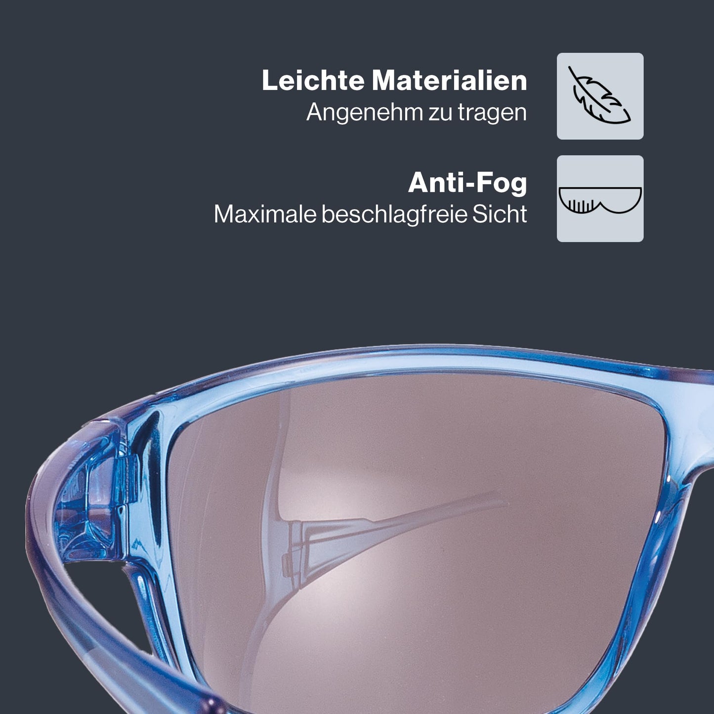 uvex sportstyle 230 - Sport sunglasses for men and women - strong protection against sunlight - 100% UVA, B, C protection - clear blue/mirror blue - one size
