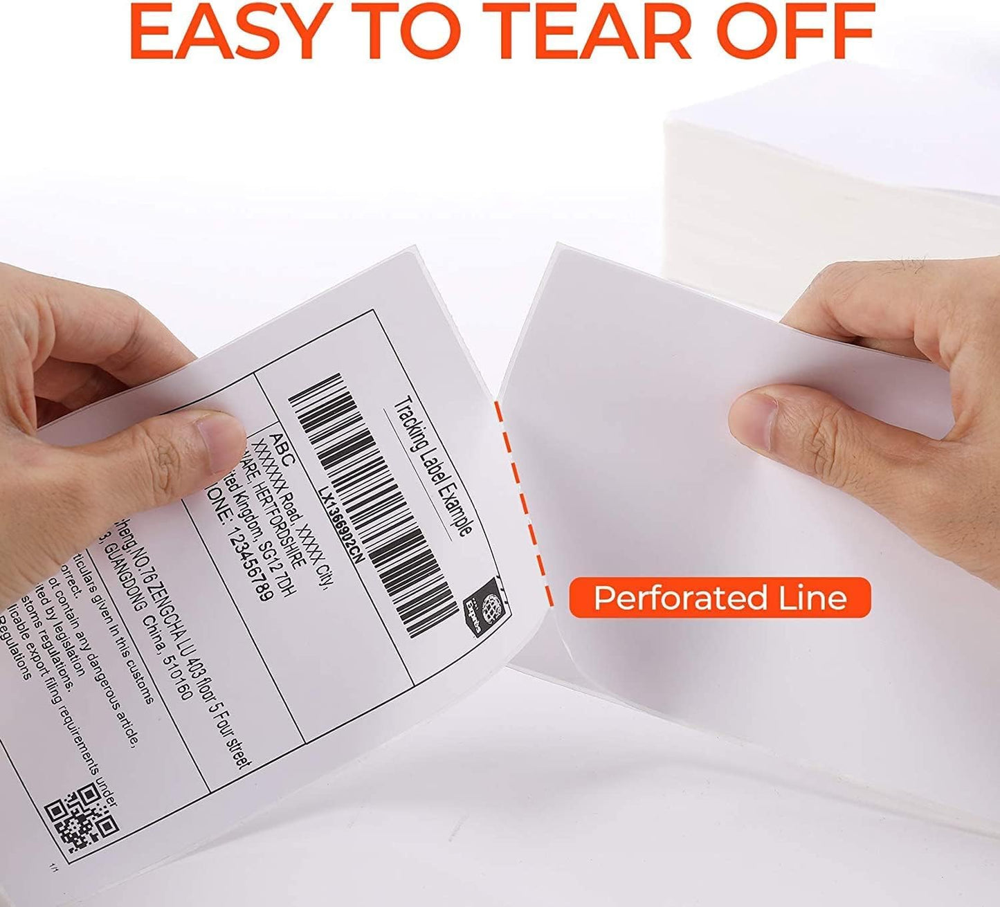 Phomemo labels 4x6 1000 labels/stack, Shipping labels compatible with MUNBYN, Phomemo, Polono label printers, BPA-free thermal labels adhesive for DHL, UPS, DPD-100 x 150 mm
