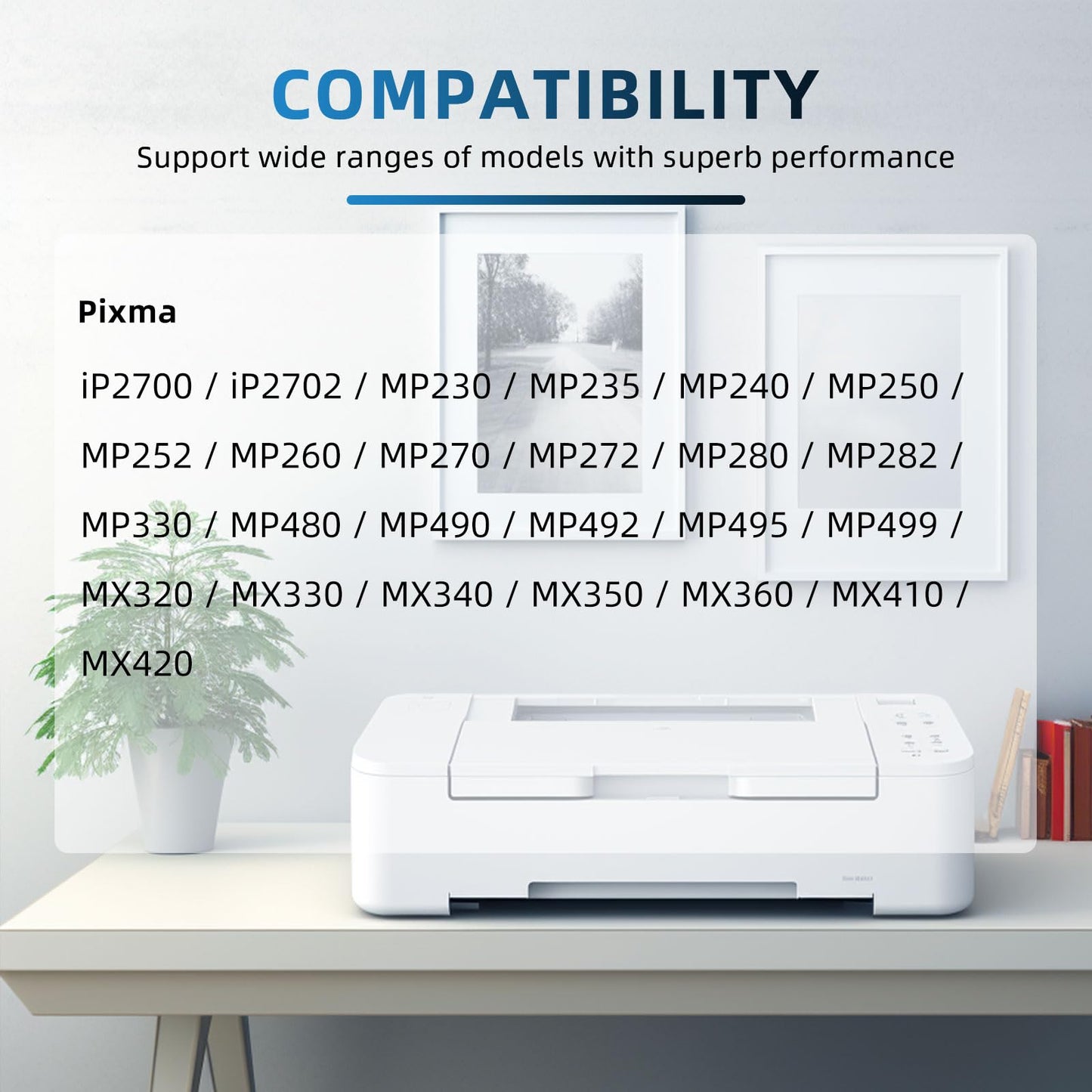 Neiber 510 XL Black Printer Ink Cartridges, PG-510 Black Compatible for Canon 510 Printer Ink Cartridges, PG-510XL Compatible for Canon Pixma MP495 MP280 MP270 MX360 iP2700 MP250 MP230 MP490 MP240