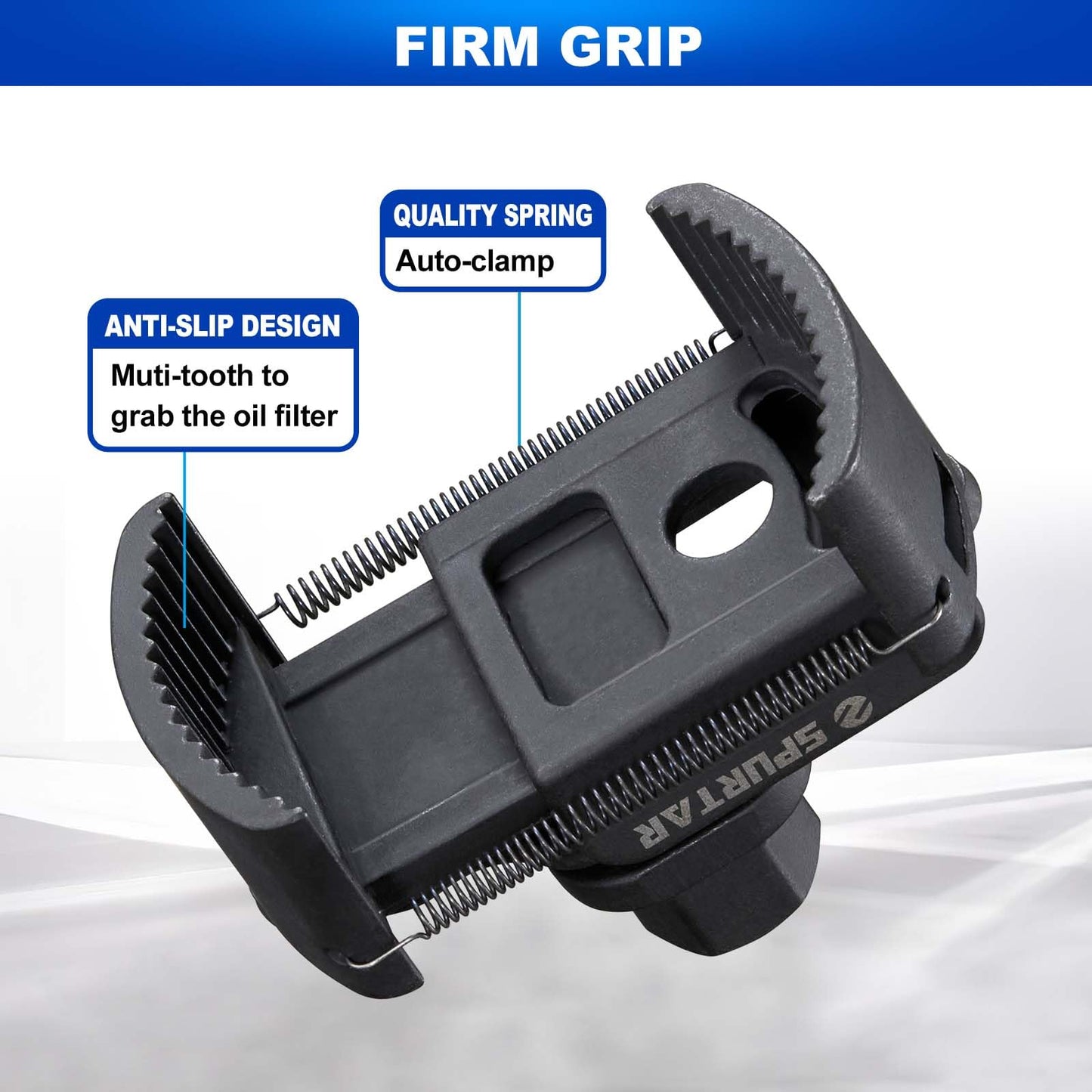 Spurtar oil filter wrench 60-80mm oil filter wrench universal car spring-loaded adjustable oil filter tool for oil changes on car motorcycle truck boat