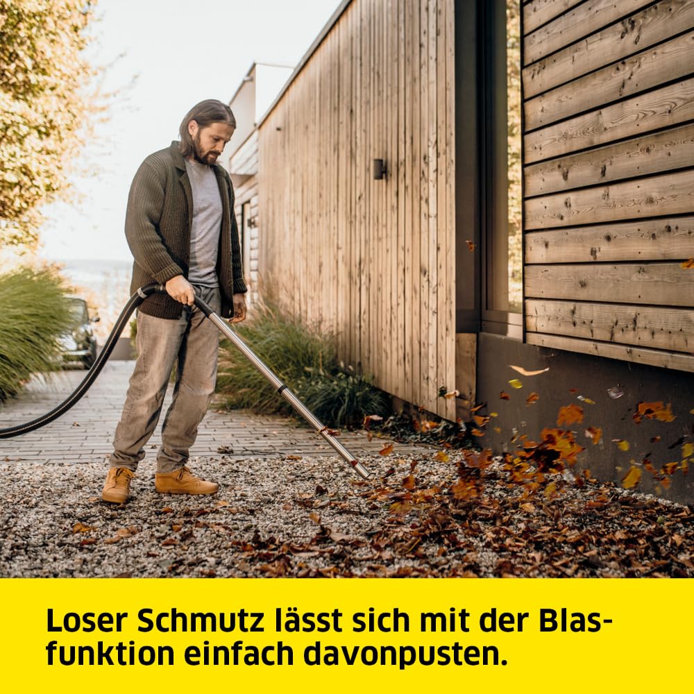 Kärcher wet/dry vacuum WD 6 P S V-30/6/22/T, incl. power outlet, flat pleated filter, patented filter box, filter cleaning, 1,300 W, stainless steel container: 30 l & drain plug, suction hose: 2.2 m