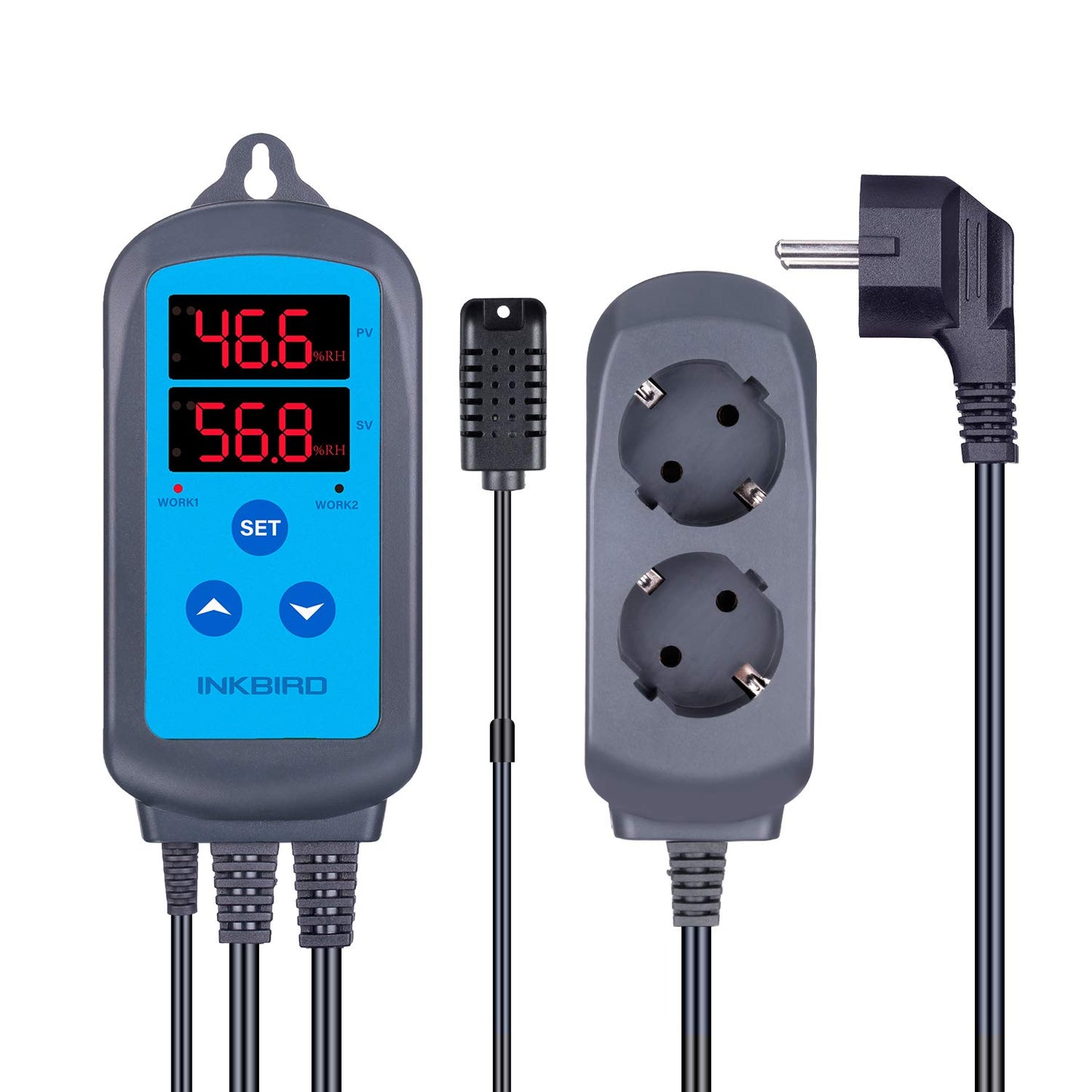 Inkbird Combination Set IHC-200 Humidity Controller ITC-308 Digital Two-Stage Temperature Controller for Heating Cooling
