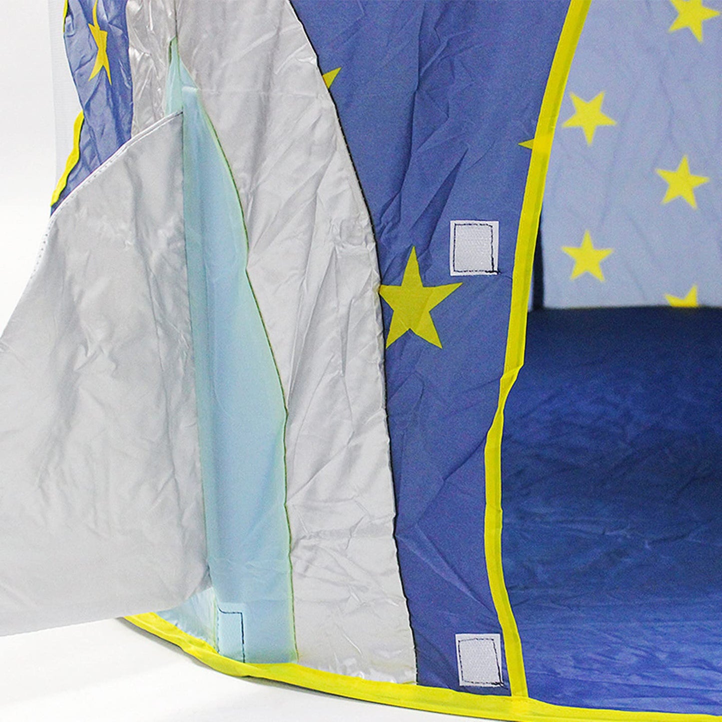 Benebomo play tent with tunnel, 3 in 1 Blue Rocket Tunnel Tent for kids, indoor children's tent, yurt, ball pit, crawl tunnel, crawling tunnel with tent, play tent for boys/girls.