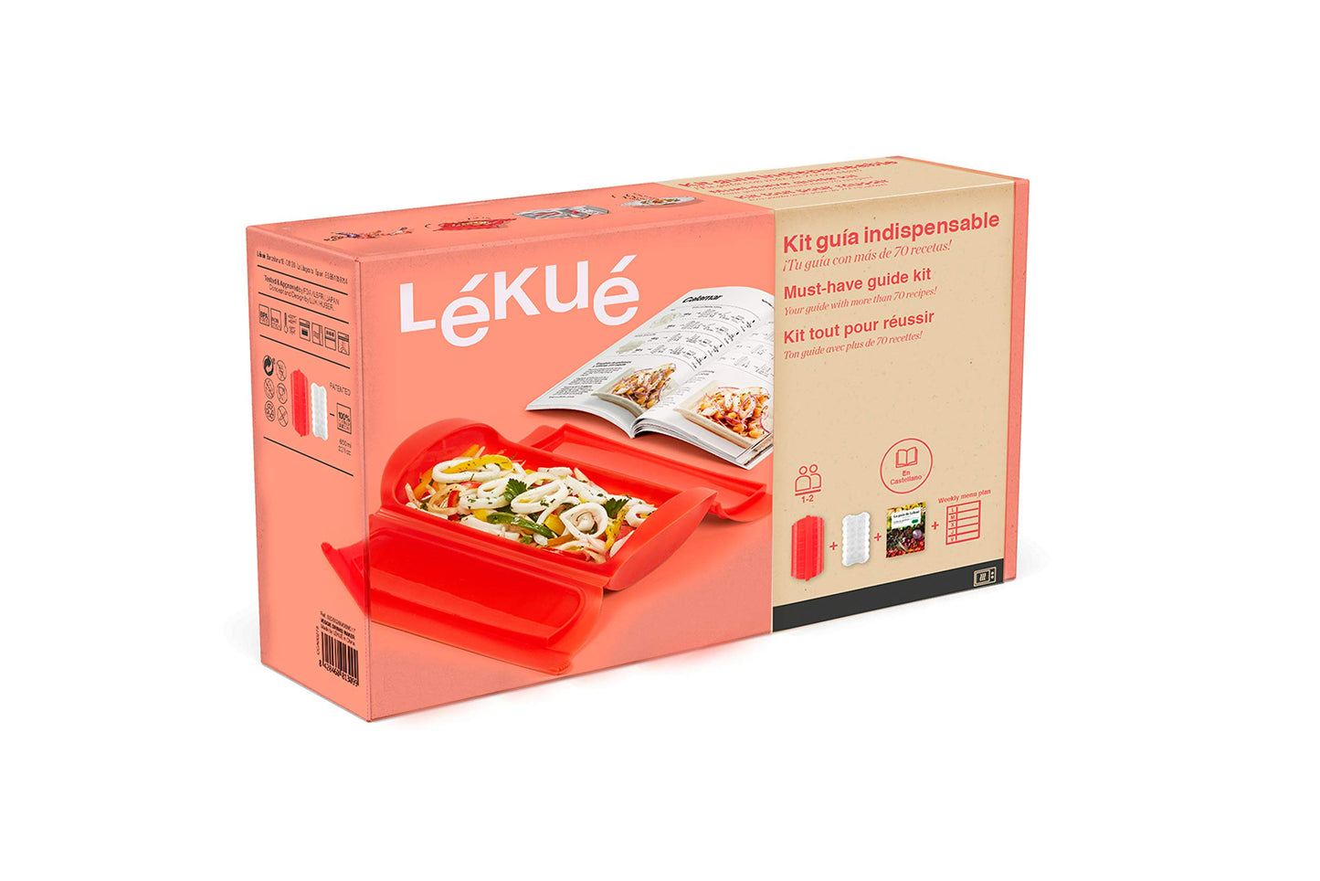 Lékué steamer box set 1.2 people + Spanish recipe book