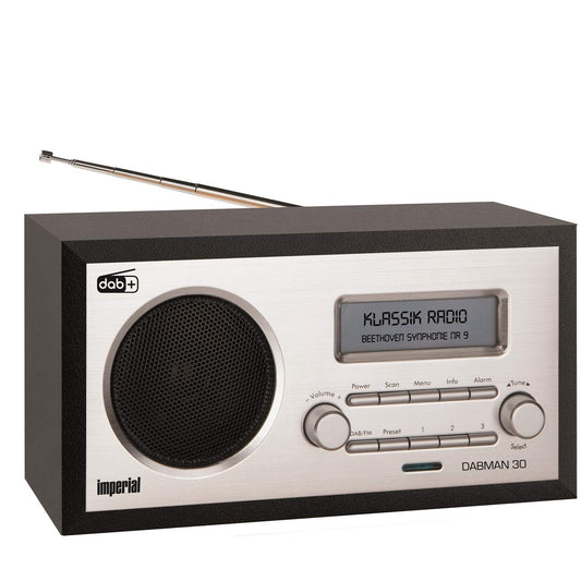 IMPERIAL DABMAN 30 - DAB+ Radio (digital radio, DAB+/DAB/FM, AUX-in, 3 station presets) - black