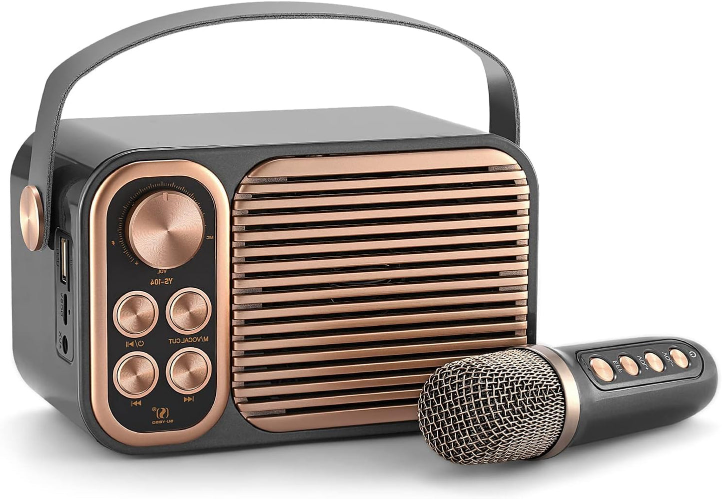 ALPOWL Karaoke Machine for adults and kids, karaoke system with one-click to cancel the original sound, PA speaker system and one UHF wireless microphone for home party, outdoor/indoor.