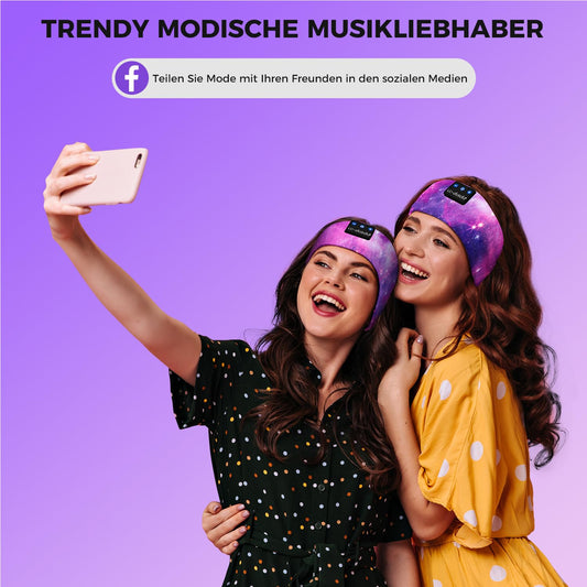 LC-Dolida Sleep Headphones Bluetooth 5.4, Sleep Headband Headphones Headband Sleep Mask, Sports Headphones Music Sleep Headband for Sport Training, Jogging, Yoga, Travel