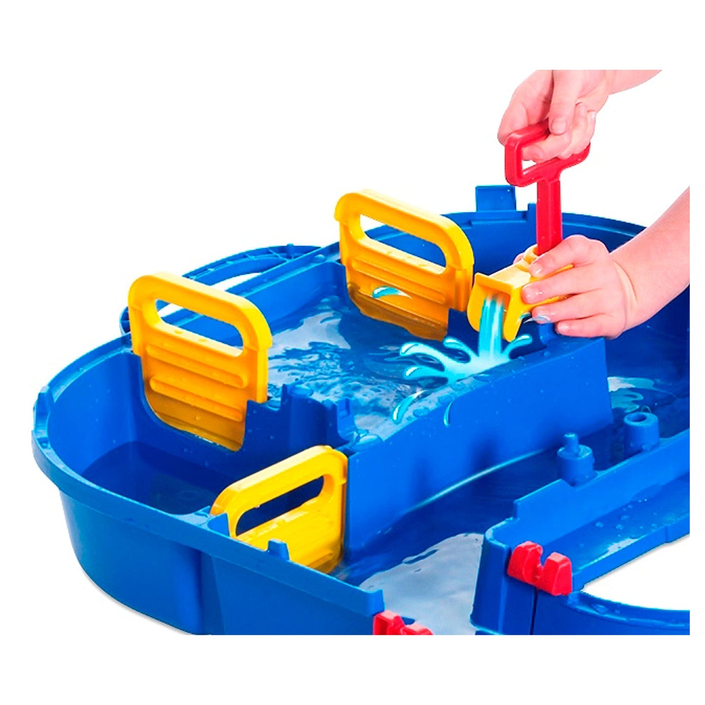 AquaPlay - Waterway Set Mountain Lake - 42-piece game set with Mountain Lake & MegaBridge - Waterway set with 3 play stations and 49 pieces