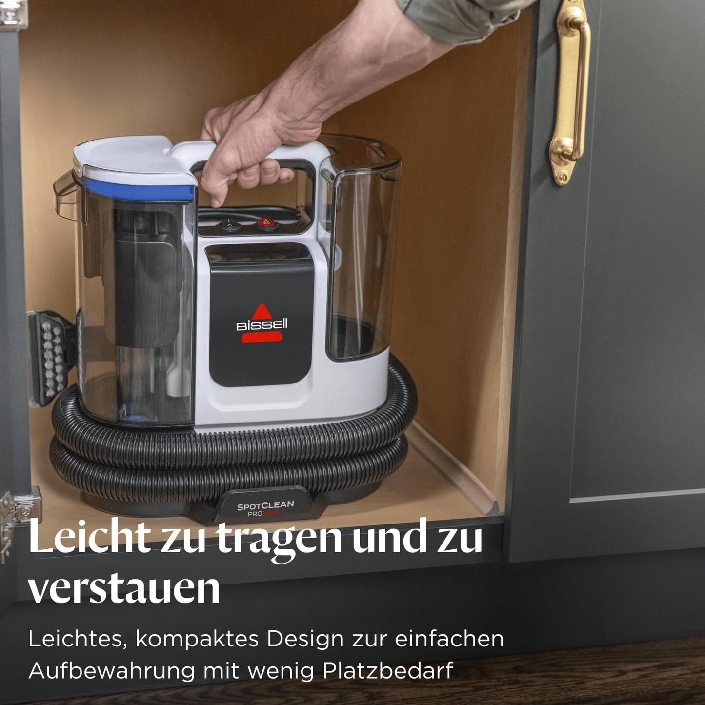 BISSELL SpotClean ProHeat Advanced Carpet Cleaner and Upholstery Cleaner, Wet Vacuum and Carpet Washer, 1125W Motor, compact Multi-Surface Cleaning, powerful against stains, corded, 3924N