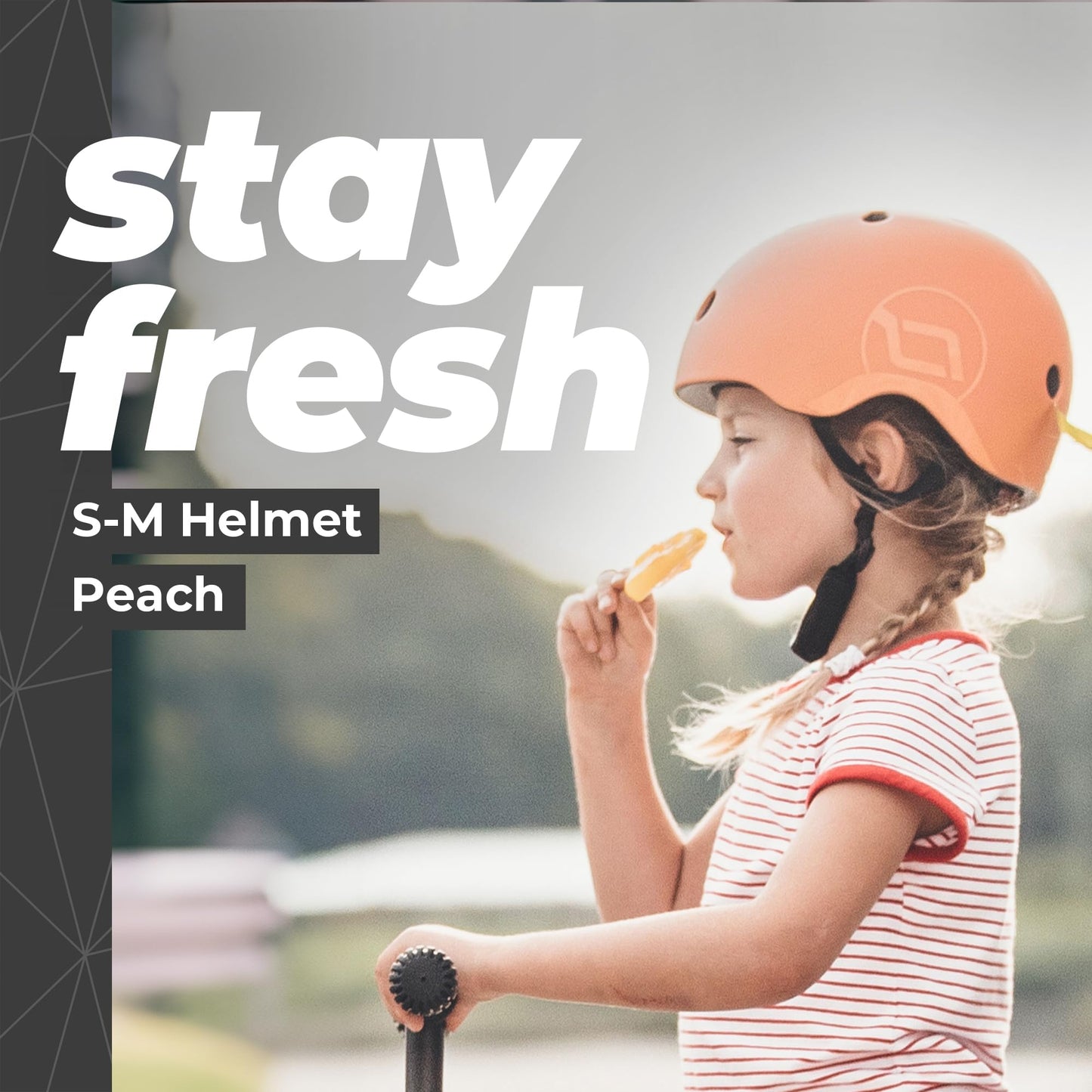 Scoot & Ride Kids Bike Helmet, Peach, 51 to 55cm