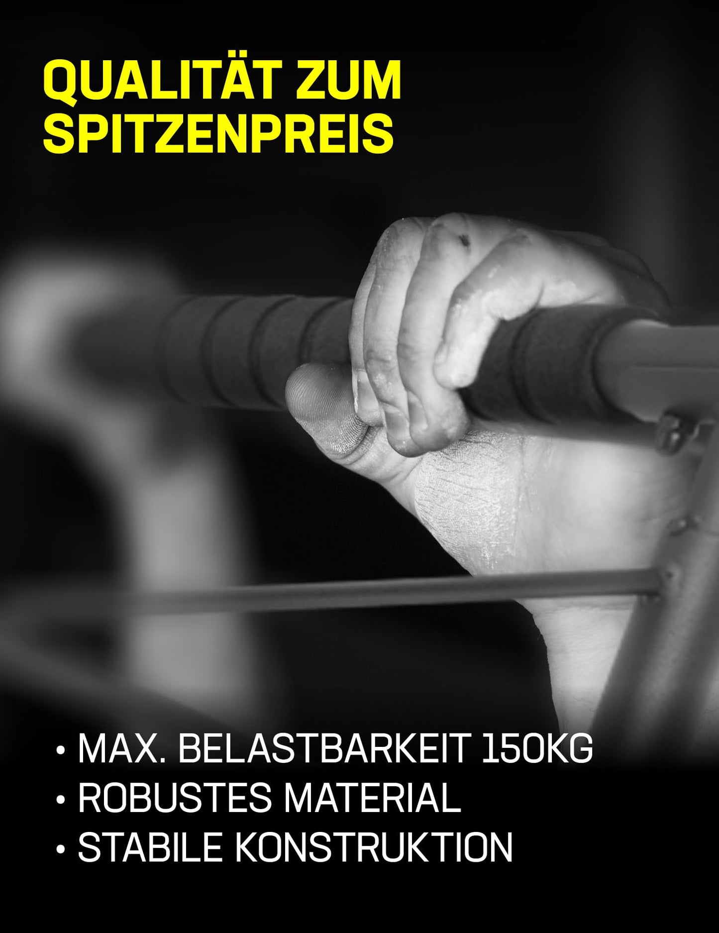 SPORTINATOR® Pull-Up Bar for any standard door frame, dimensions 100 x 27 x 34 cm, with padded handles, foldable design, perfect for your home gym.