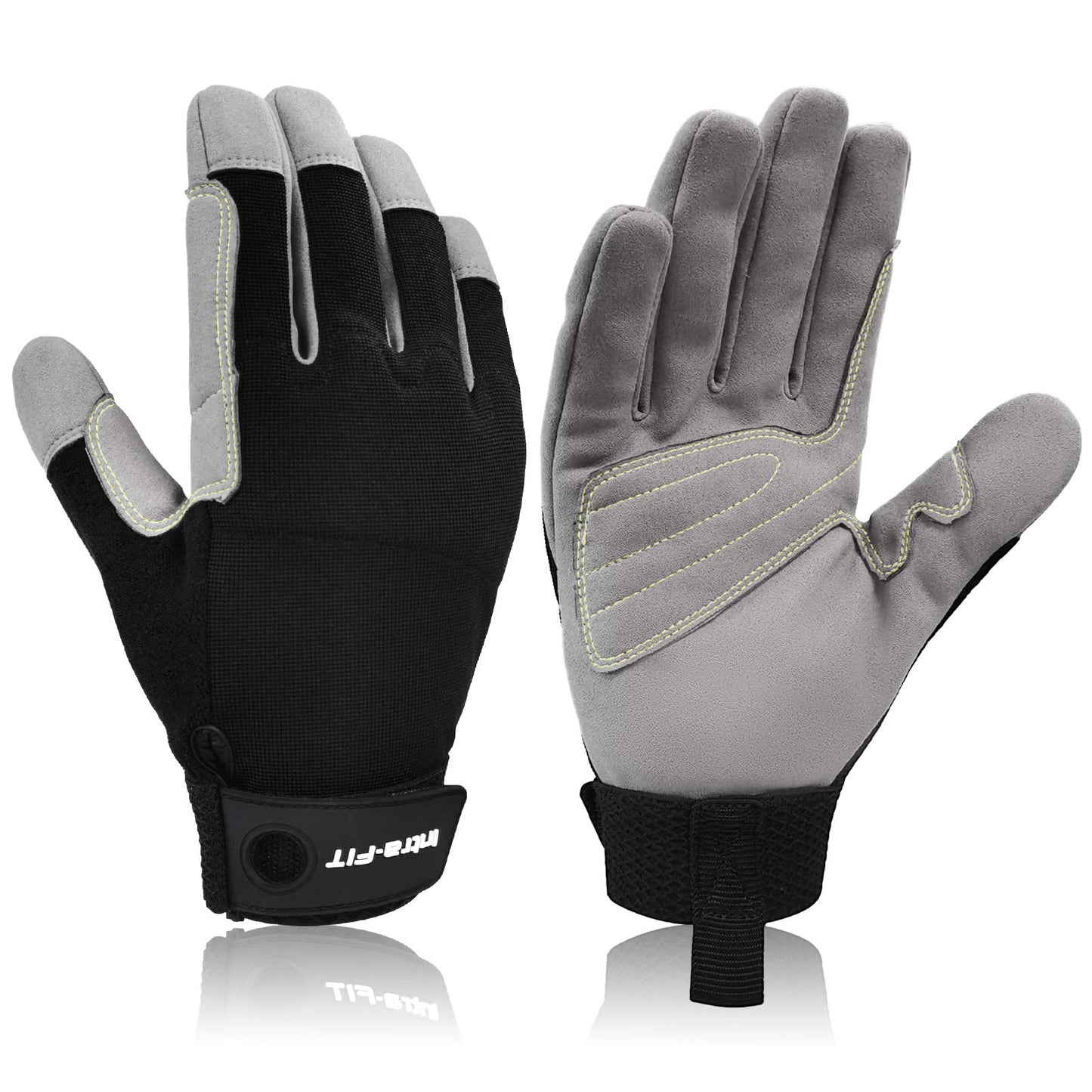Intra-FIT climbing gloves with synthetic leather construction provide abrasion protection for rappelling, mountaineering, adventure, outdoor sports, and rescue.