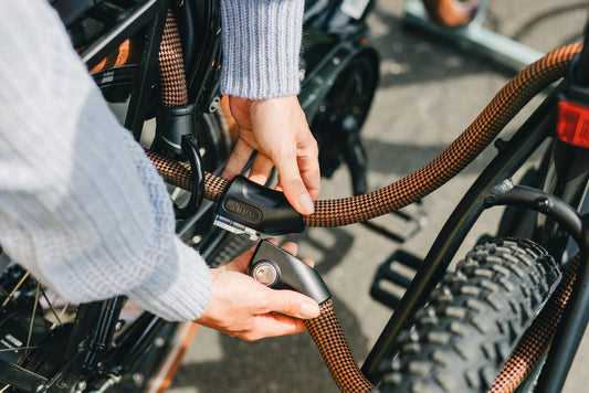 ABUS Chain Lock Infinity Loop 1806 - flexible bike lock with 2 adjustable loops for securing multiple bike parts, bikes, or other objects at the same time - Length 140 cm