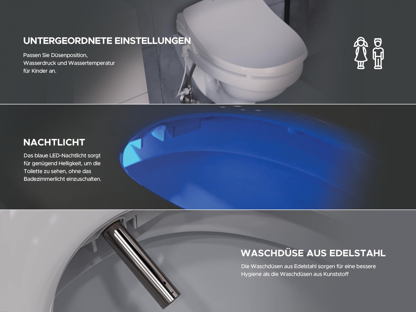 LEEVENTUS - J430R - Long Version - New Model! - Special Offer - With Remote Control - bidet high-quality shower toilet attachment Made in Korea Intimate care electric bidet shower toilet Japan bidet toilet