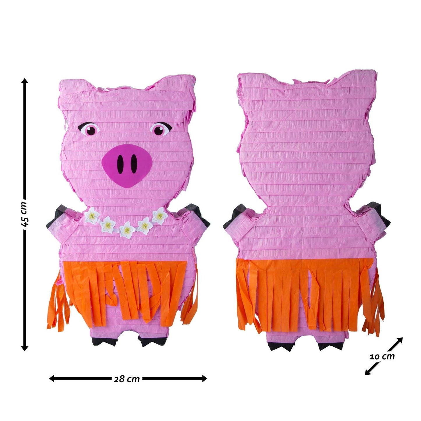 Pinata party decoration for filling with candy for kids' birthday, wedding, or party (pig).