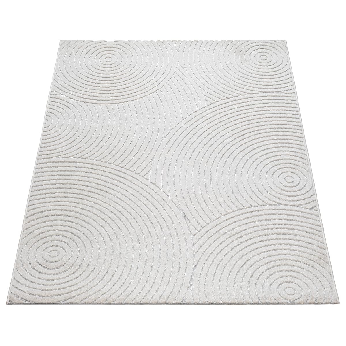 the carpet Santo Plus - High-quality outdoor rug, suitable for living room, bedroom, and terrace, weatherproof, durable, and easy to care for, cream, 80 x 250 cm