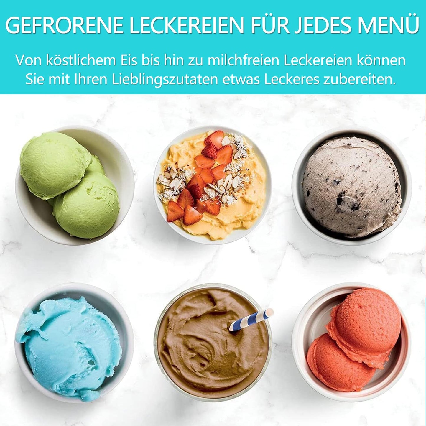 JUOENLP Replacement for Ninja Creami Pints and Lids 4Pack compatible with NC300, NC301 & NC299AMZ Series Deluxe Ice Cream Makers, Creami Pint containers with leak-proof lids, Dishwasher safe (NC300EU)