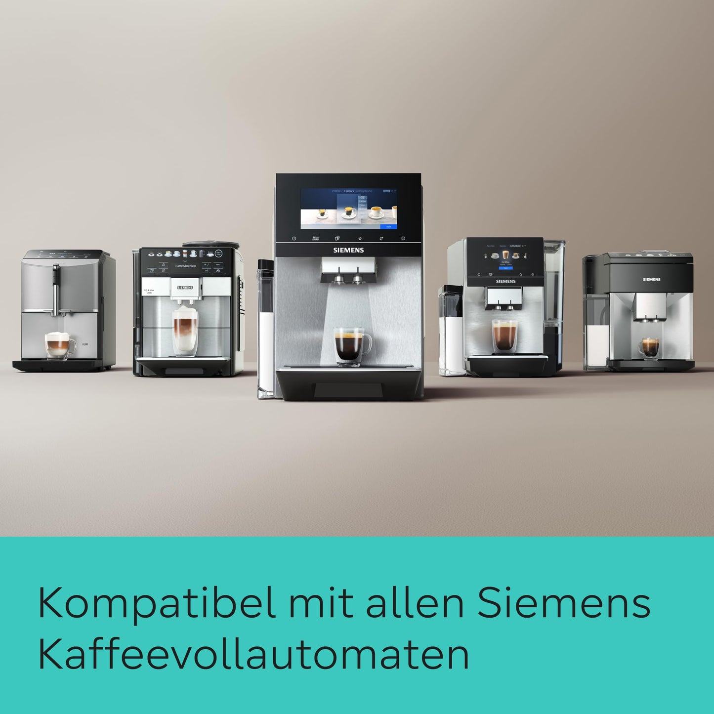 Siemens BRITA Intenza water filter TZ70033A, 3 pieces, reduces water hardness, compatible with EQ series coffee machines and built-in espresso machines.