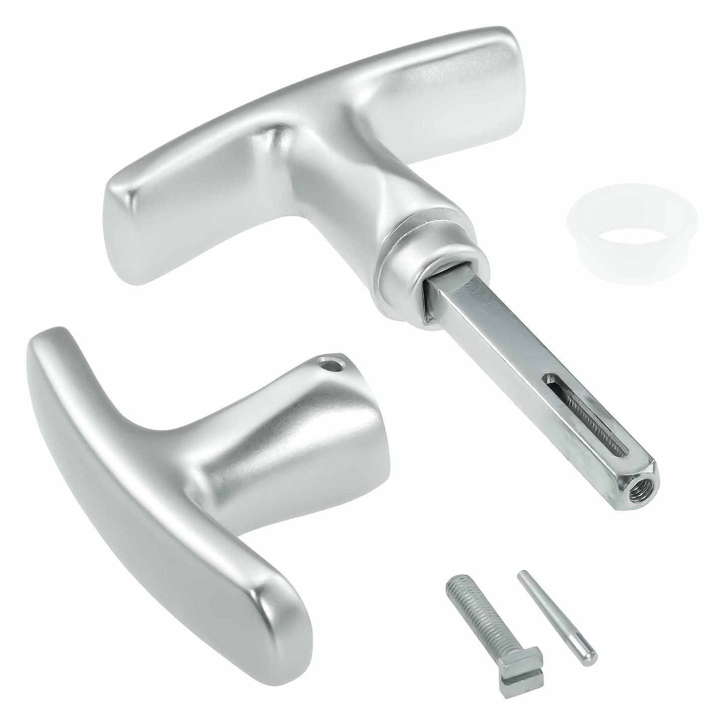 INTRA-TEC garage door handle with interior handle, aluminum F1, ergonomic, 8x60 mm set.
