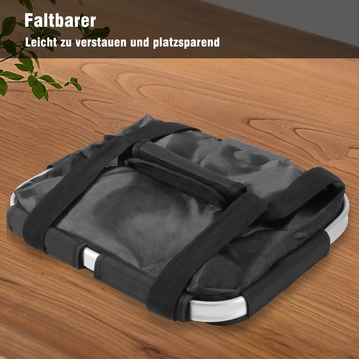 Pynhoklm Foldable Waterproof Bike Basket. Removable handlebar basket for small items, perfect for commuting, outdoor activities, and shopping. Comes with bike accessories.