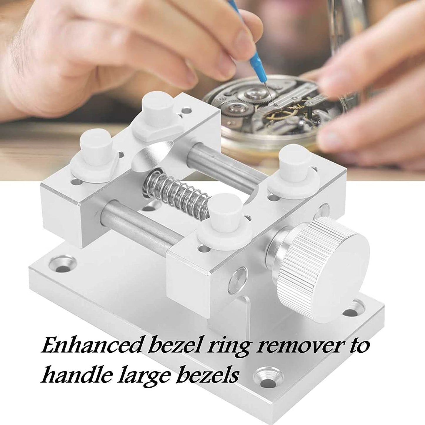 Watch case holder, watchmaker tool set Remover Adjustable watch repair tool Repair clip Vise DIY Sculpture Handcraft Carving Battery replacement tool Watch opener Watch tool.