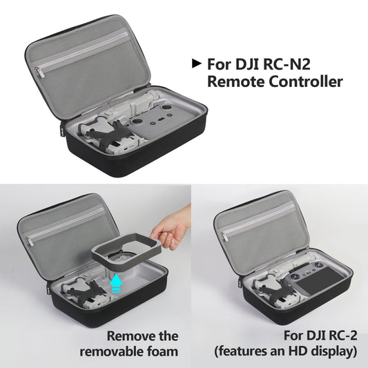 JSVER DJI Mini 4 Pro/Mini 3 Bag, Carrying Case Compatible with Drone Combo and Accessories - Black