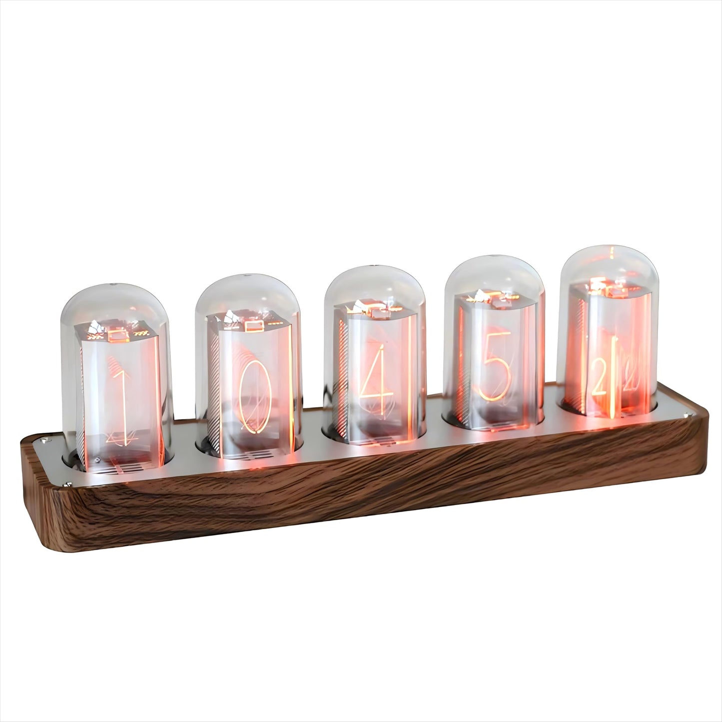 ClocTeck LED Nixie Clock, Digital Nixie Tube Clock, Nixie Tube Clock, Syncs with WiFi, Alarm and 12/24-hour display, no assembly required - A retro gift for friends.