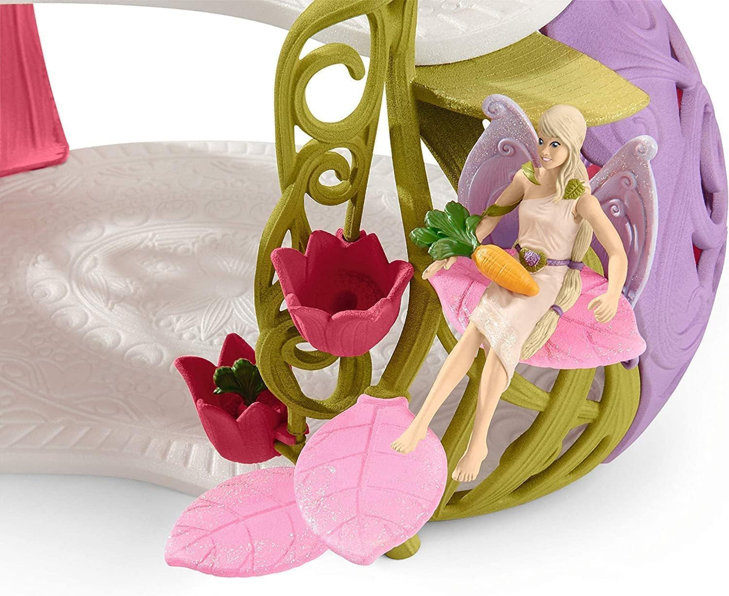 SCHLEICH BAYALA | Sparkling Flower House with unicorns, lake, and stable 42445 | Set includes elf, cloud squirrel, and accessories | great gift for girls and boys | playable figure from 5 years | 71 pieces