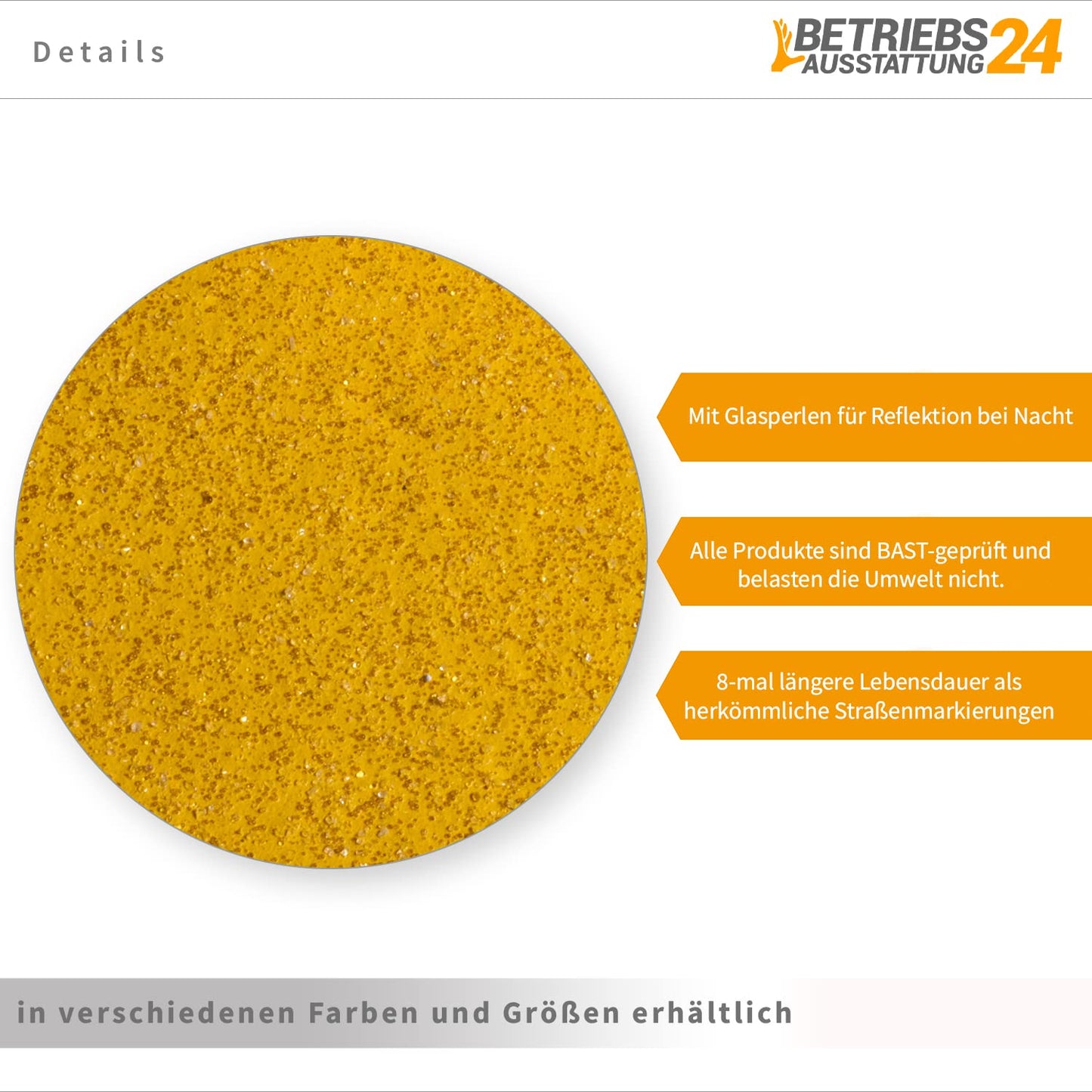 Operations equipment24 thermoplastic floor marking - dimensions WxL: 10.0 x 500.0 cm - color: yellow - road marking
