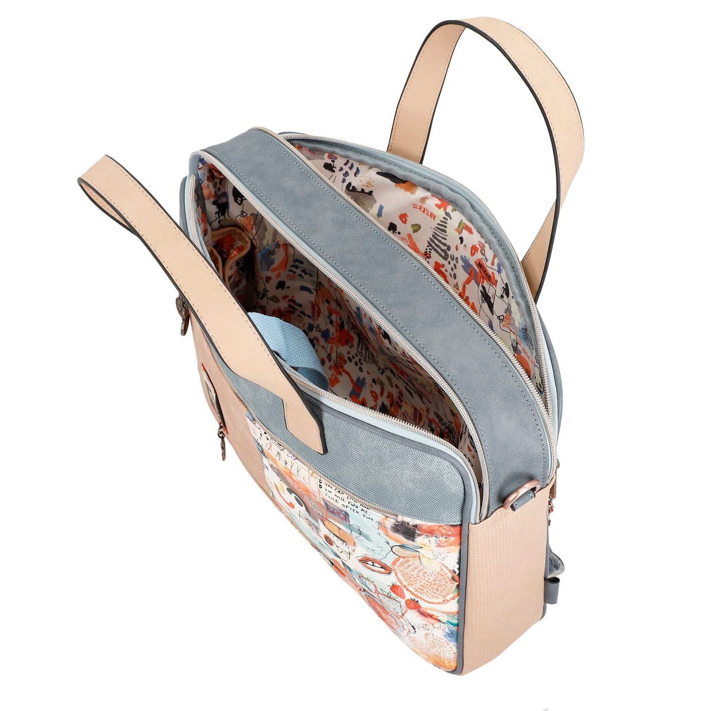 Anekke document bag collection Fun&Music made of faux leather with 2 handles and shoulder strap Dimensions 40 x 30 x 9 cm
