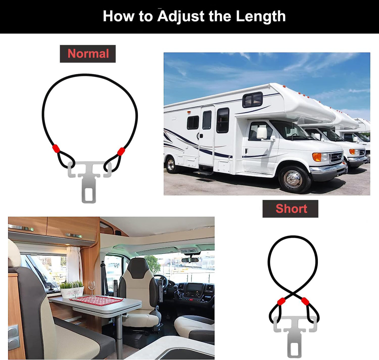 2 pieces Theft Protection Motorhome Accessories, Motorhome Theft Protection Burglary Protection door security burglary protection, Camping Caravan Accessories Suitable for motorhomes Cars Vans Trucks (60 cm)