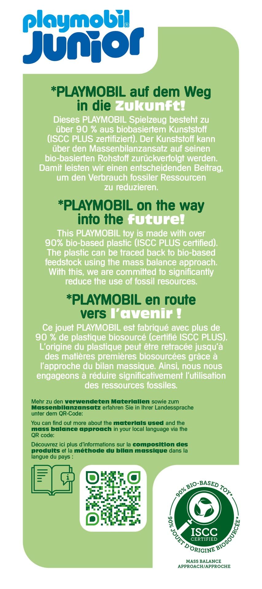 PLAYMOBIL JUNIOR | Everyday Heroes | sustainable toys for kids ages 1+ | includes doctor, firefighter, and police officer | 71692