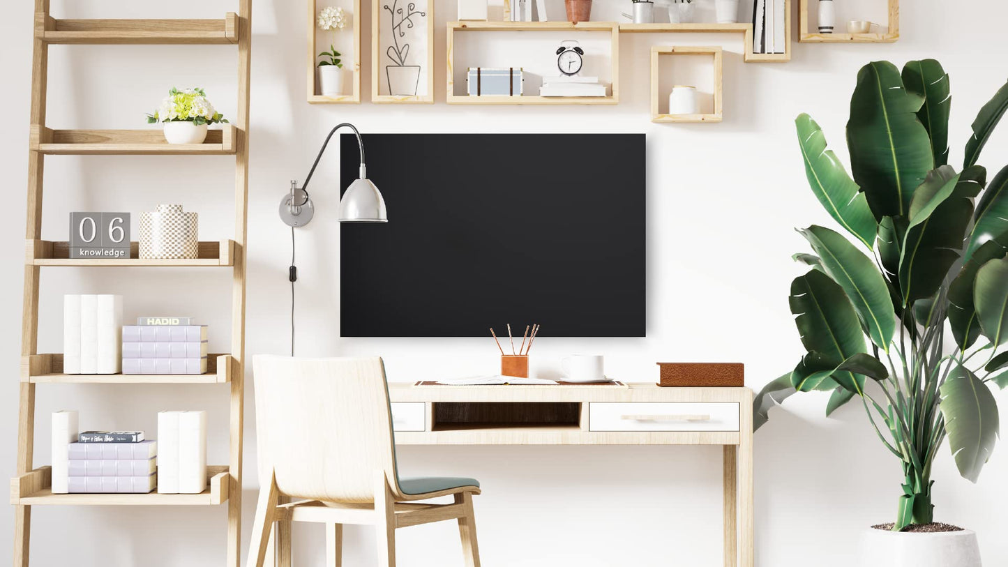 ALLboards Metallic Magnetic Board CHALKBOARD BLACK 90x60cm MetalBoards Memo Board for any type of magnets Magnetic pin board + 6 chalks, 10 magnets, and eraser