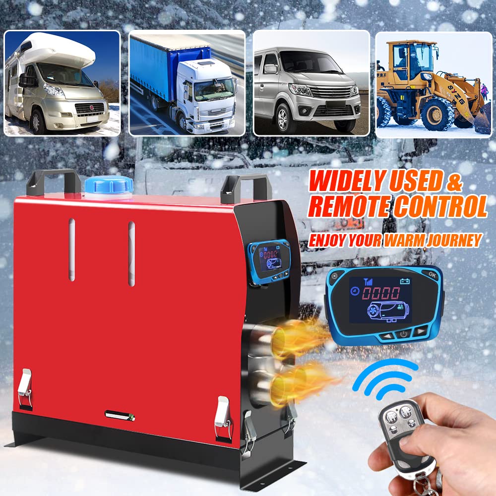 Anbull 8kw diesel parking heater, all-metal combustion chamber 12V diesel air heater fuel car heater air heater diesel heater with remote control LCD monitor for RVs, boats, trucks.
