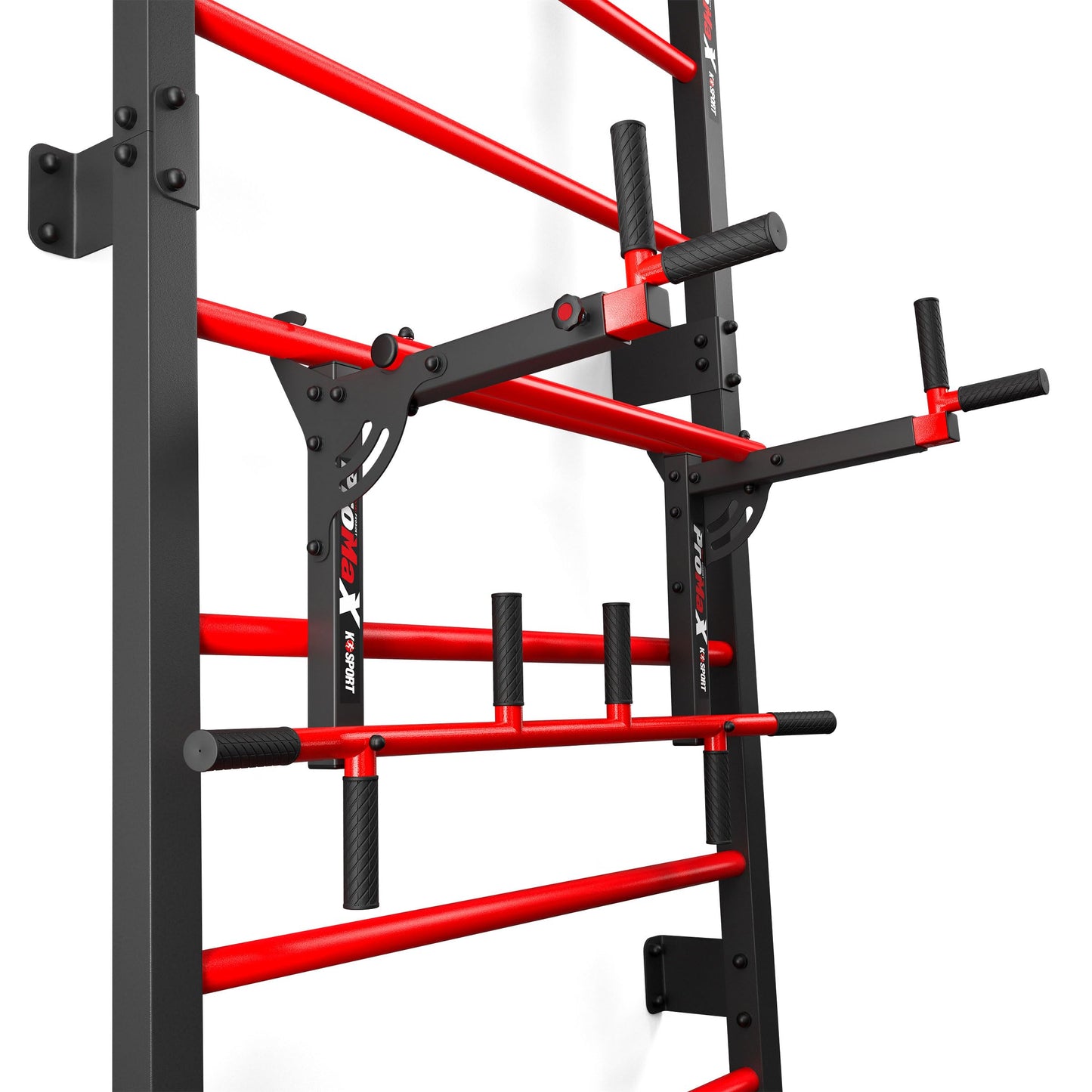 K-Sport: Training set - wall bars with dip station & pull-up bar | Power station with pull-up bar, dip bar for challenging workouts, incl. E-Book