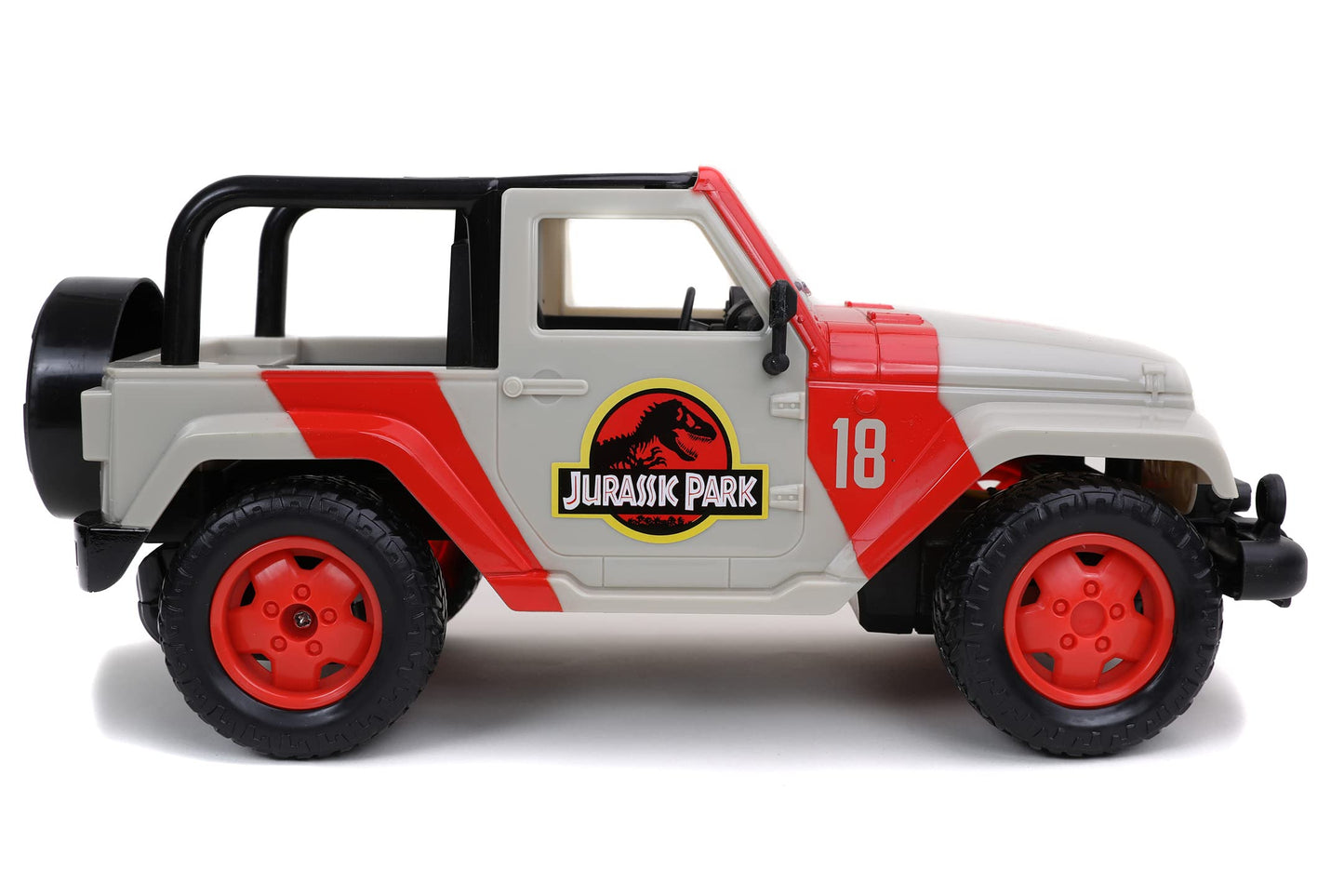 Jurassic Park RC Jeep Wrangler 1:16, RC car, RC toy, RC car for children, known from the movie series.