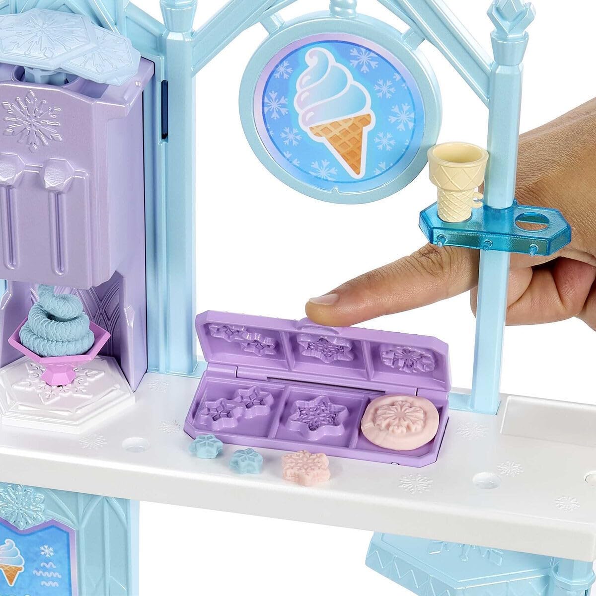 DISNEY Frozen - Elsa and Olaf's Ice Cream Stand with Dessert Machine and accessories, for kids 3 years and up, HMJ48