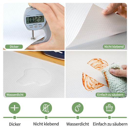 wohomuke Drawer Mat 50x600cm Kitchen Mat for drawers cuttable Eva fridge mats for drawers shelves cupboard refrigerator (White, 50x600cm)