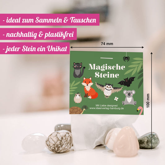 10x "Magic Stones" lucky stones for kids - party favors for children's birthday parties - good luck charm stone - birthday party favors - children's birthday party guest gift - lucky stone party favor