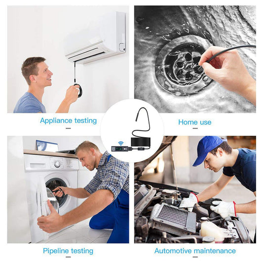 Lychee WiFi Endoscope Inspection Camera IP68 waterproof 2.0 Megapixel HD Wireless Endoscope Camera for IOS Android Smartphone Tablet (10M)