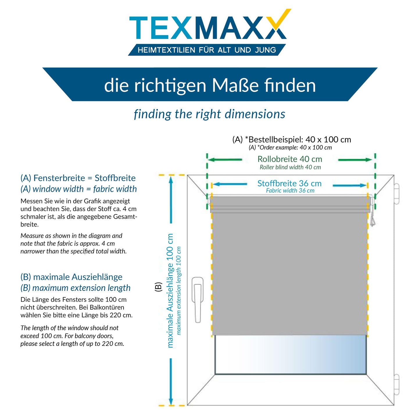 TEXMAXX® Double roller blind clamp fix without drilling - 115 x 150cm (fabric width 111 cm) in linen look / roller blinds for windows without drilling / window blind inside without drilling / double roller blind without drilling including accessories