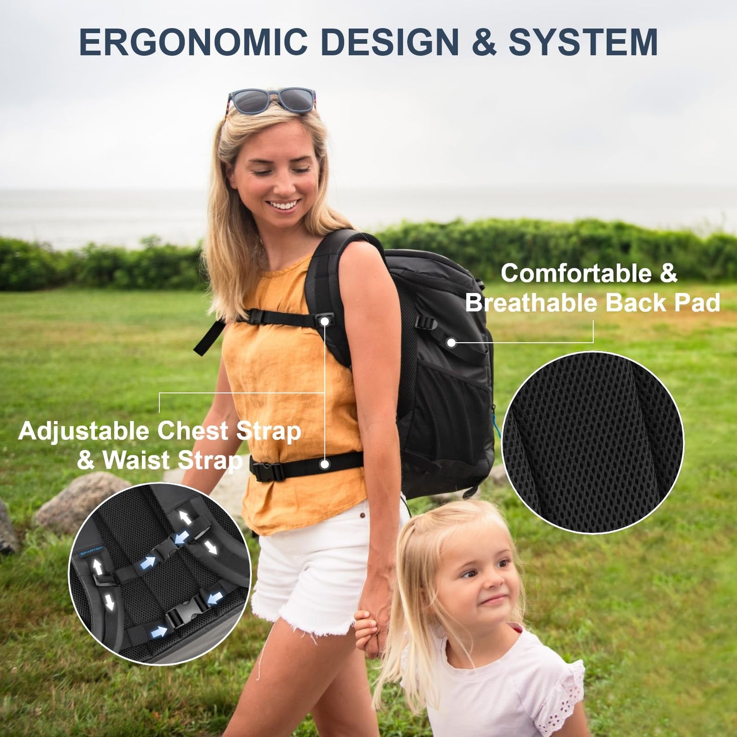 SPARTER backpack cooler, 49 can cooler backpack, Insulated thermal backpack, Leakproof, Waterproof, Lightweight, Portable soft cooler for beach, travel, camping, lunch.