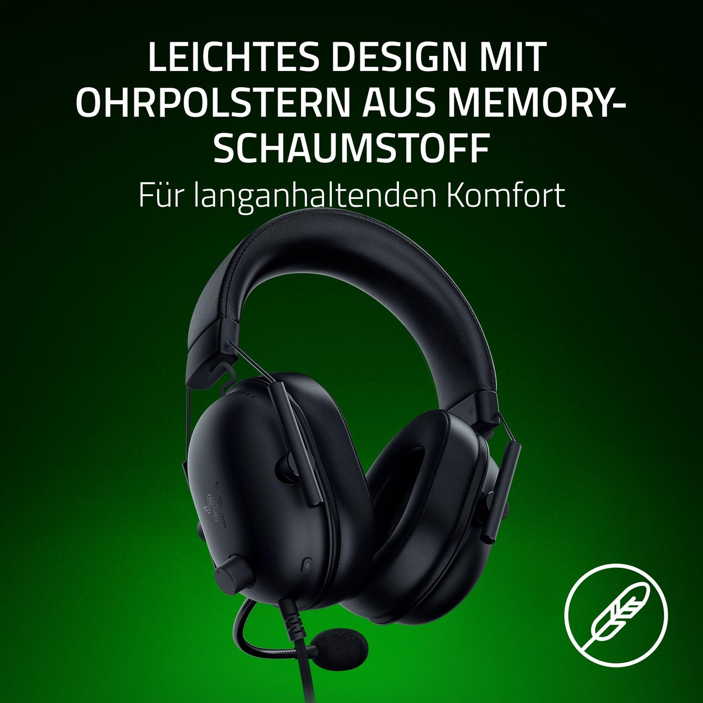 Razer BlackShark V2 X (Xbox) - Wired E-Sports headset for Xbox consoles S-X (250g, cardioid microphone, 50mm drivers, passive noise cancellation, 3.5mm connector) Black