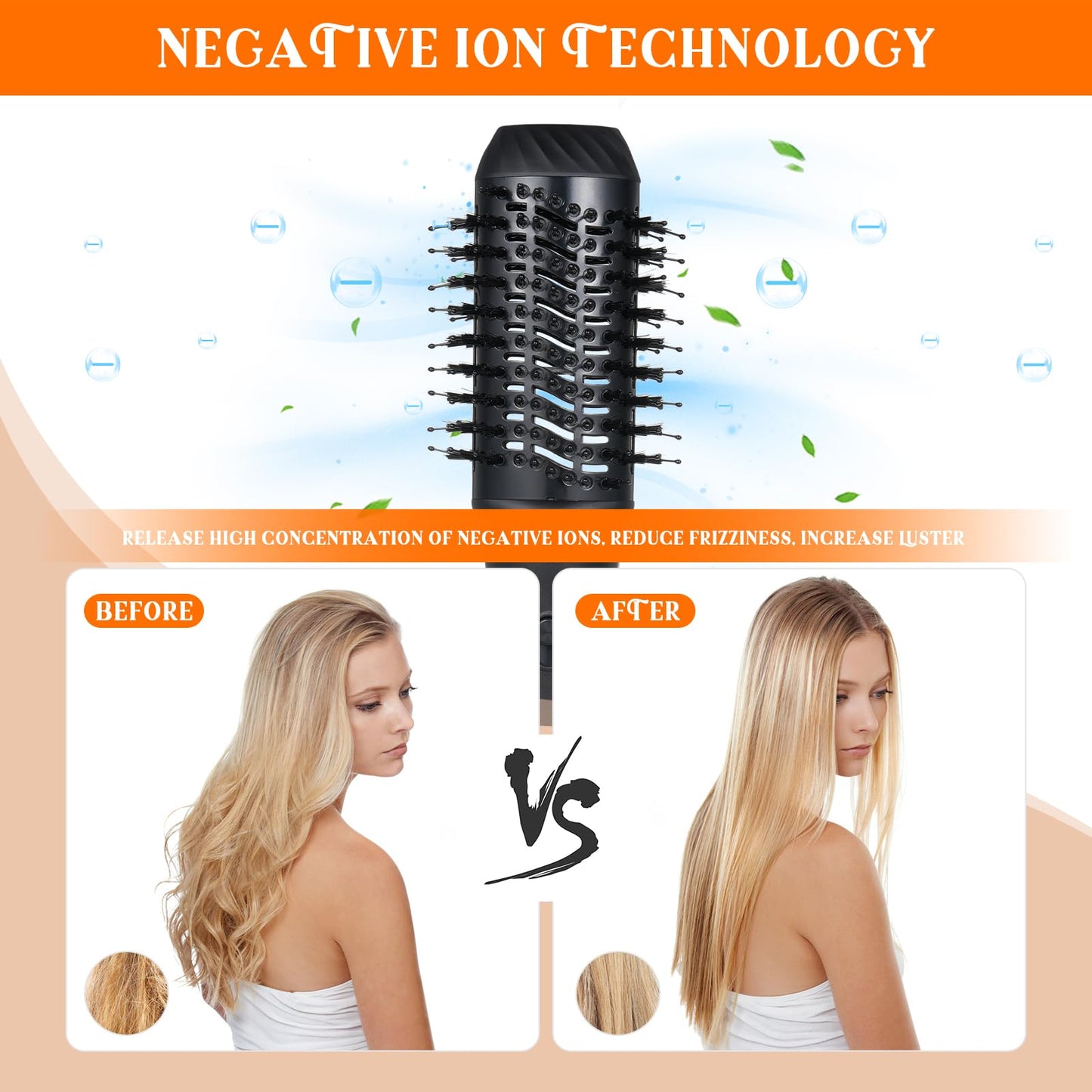 Airstyler set, 6 in 1 hot air brush set, hairstyler styling brushes with hair dryer round brush hair dryer airflow multifunctional hair styling for drying, volumizing, smoothing, straight hair 2024 upgrade.